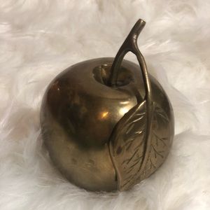 Vintage solid brass apple